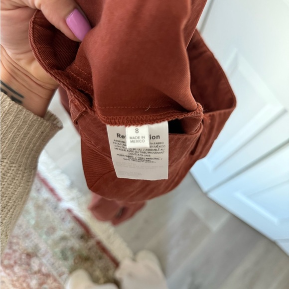 Reformation Terracotta Women's Trousers - Picture 3 of 3